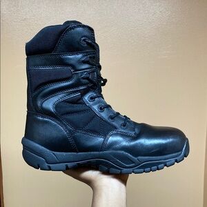 Rockport Vibram Black Tactical Genuine Leather Combat Boots